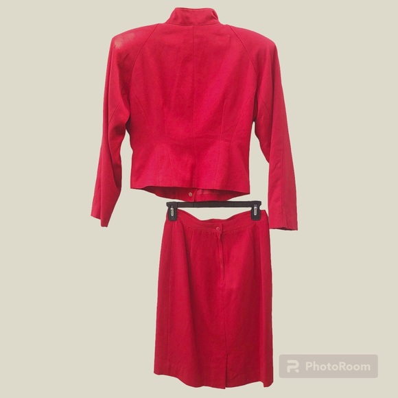 Vintage 80’s red A line skirt - Picture 5 of 5